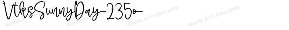 VtksSunnyDay-235o字体转换