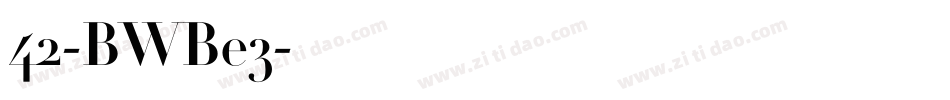 42-BWBe3字体转换