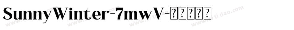 SunnyWinter-7mwV字体转换