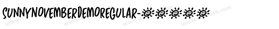 SunnyNovemberDemoRegular字体转换