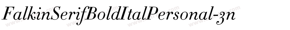 FalkinSerifBoldItalPersonal-3n06字体转换