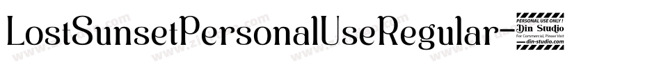 LostSunsetPersonalUseRegular-6AV1字体转换