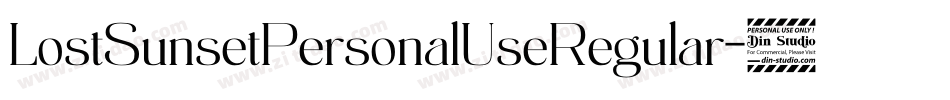LostSunsetPersonalUseRegular-6AV1字体转换
