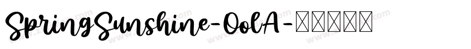 SpringSunshine-OolA字体转换