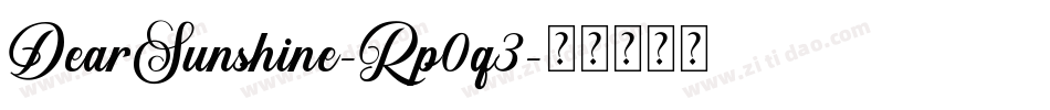 DearSunshine-Rp0q3字体转换