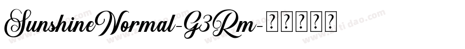 SunshineNormal-G3Rm字体转换