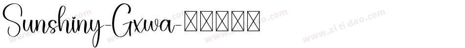 Sunshiny-Gxwa字体转换