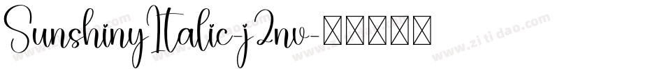 SunshinyItalic-j2nv字体转换