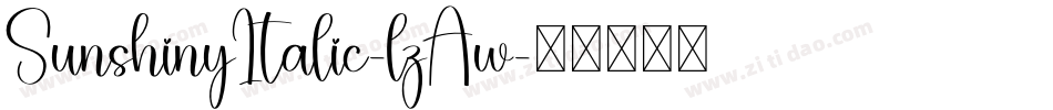 SunshinyItalic-lzAw字体转换