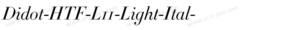 Didot-HTF-L11-Light-Ital字体转换