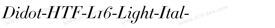 Didot-HTF-L16-Light-Ital字体转换