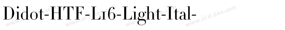 Didot-HTF-L16-Light-Ital字体转换