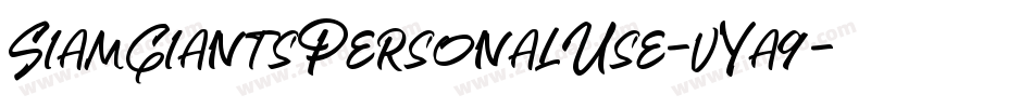 SiamGiantsPersonalUse-vYa9字体转换