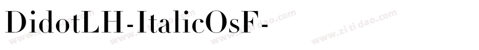 DidotLH-ItalicOsF字体转换