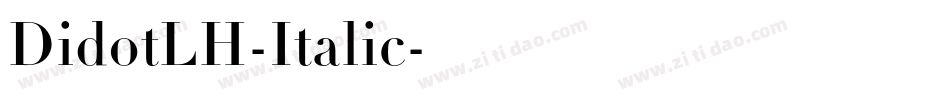 DidotLH-Italic字体转换