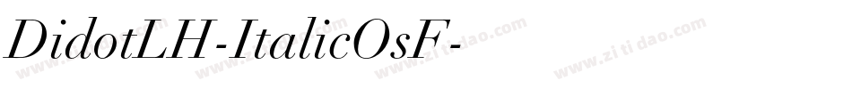 DidotLH-ItalicOsF字体转换