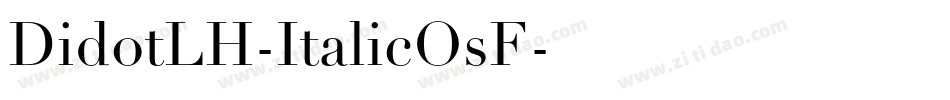 DidotLH-ItalicOsF字体转换