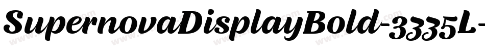SupernovaDisplayBold-3zz5L字体转换