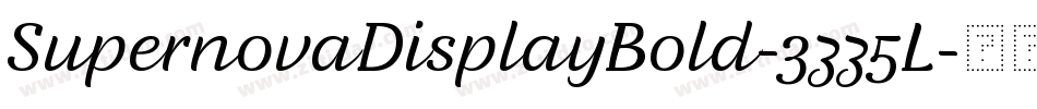 SupernovaDisplayBold-3zz5L字体转换
