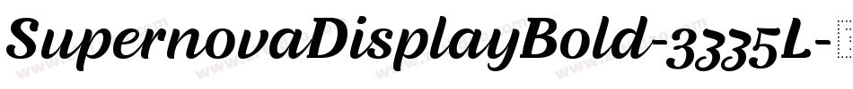 SupernovaDisplayBold-3zz5L字体转换
