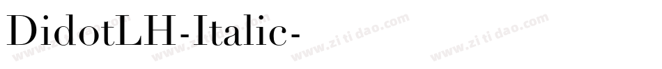 DidotLH-Italic字体转换