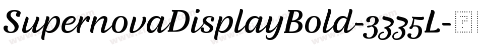 SupernovaDisplayBold-3zz5L字体转换