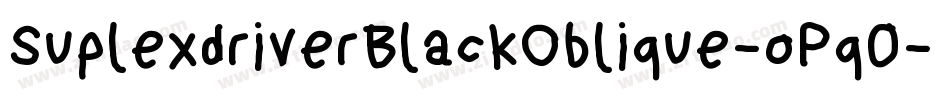 SuplexdriverBlackOblique-oPq0字体转换