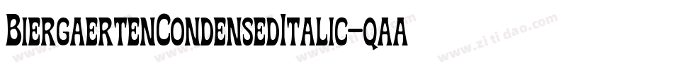 BiergaertenCondensedItalic-qaar字体转换