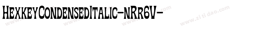 HexkeyCondensedItalic-nRr6V字体转换