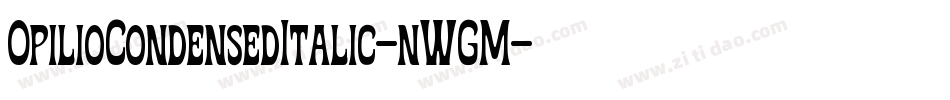 OpilioCondensedItalic-nWGM字体转换