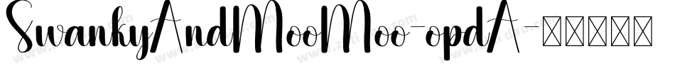 SwankyAndMooMoo-opdA字体转换