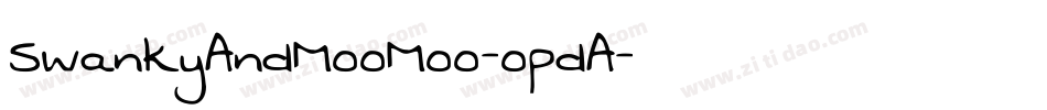 SwankyAndMooMoo-opdA字体转换