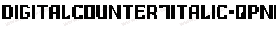 DigitalCounter7Italic-qpnq字体转换