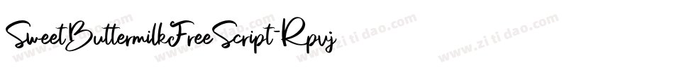 SweetButtermilkFreeScript-Rpvj6字体转换