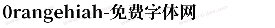 0rangehiah字体转换