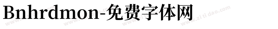 Bnhrdmon字体转换