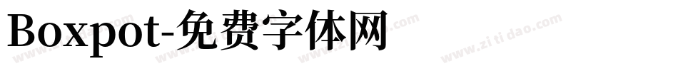 Boxpot字体转换