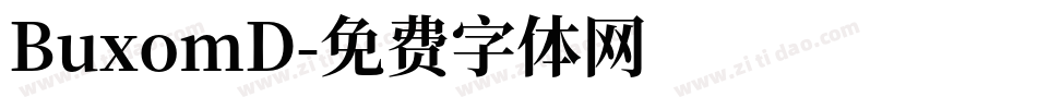 BuxomD字体转换