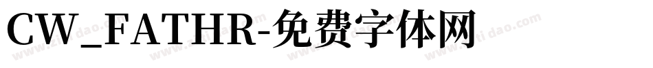 CW_FATHR字体转换