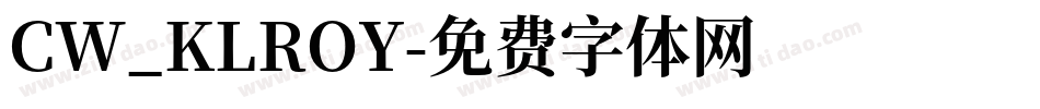 CW_KLROY字体转换