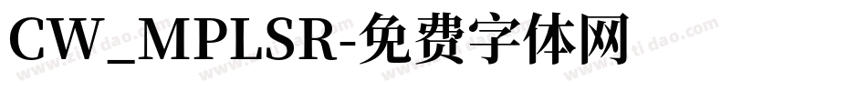 CW_MPLSR字体转换