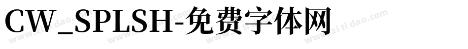 CW_SPLSH字体转换