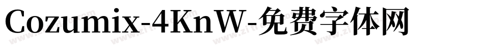 Cozumix-4KnW字体转换