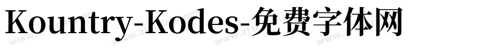 Kountry-Kodes字体转换