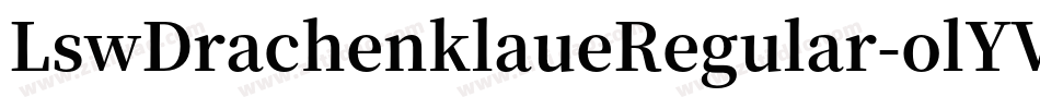 LswDrachenklaueRegular-olYV字体转换