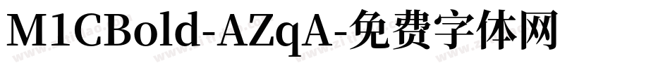 M1CBold-AZqA字体转换