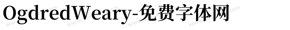 OgdredWeary字体转换