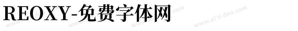 REOXY字体转换