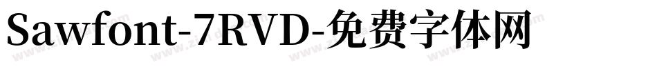 Sawfont-7RVD字体转换