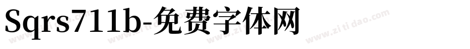 Sqrs711b字体转换